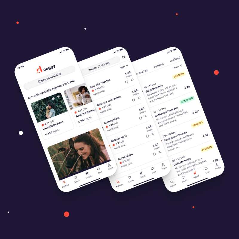 Doggy app mockup